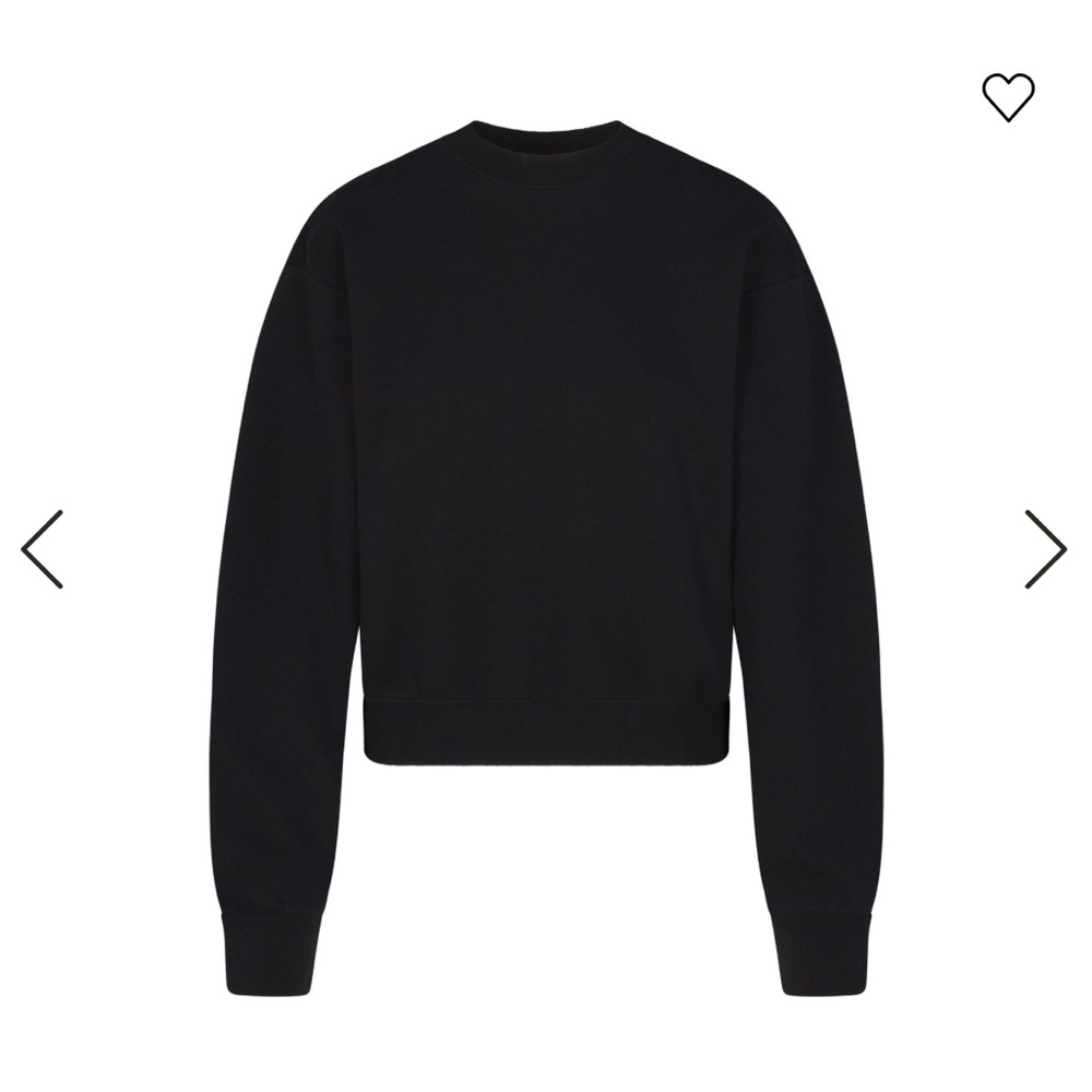 Skims cotton fleece pullover sweater